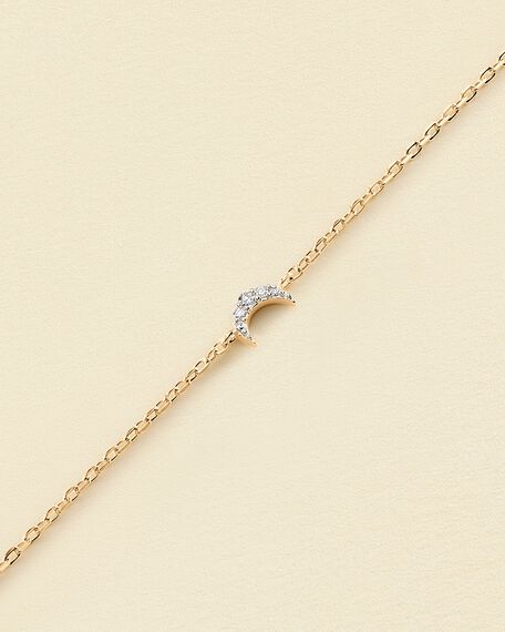 Link bracelet MAHINA - Crystal / Golden - All jewellery  | Agatha