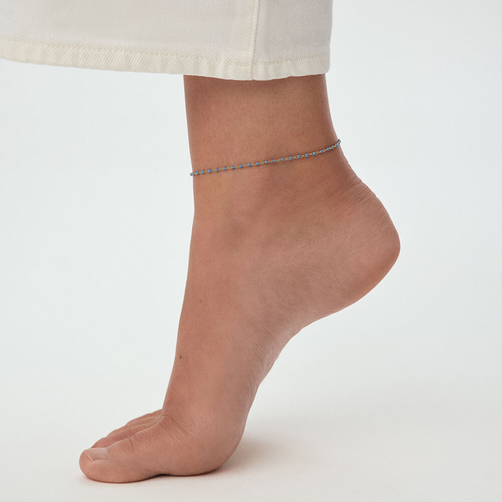 Ankle chain SMARTY - Blue / Gold - Ankle chain  | Agatha