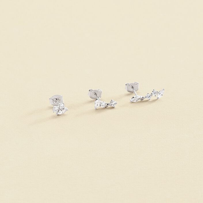 Piercing stud AMAS - Crystal / Silver - All jewellery  | Agatha