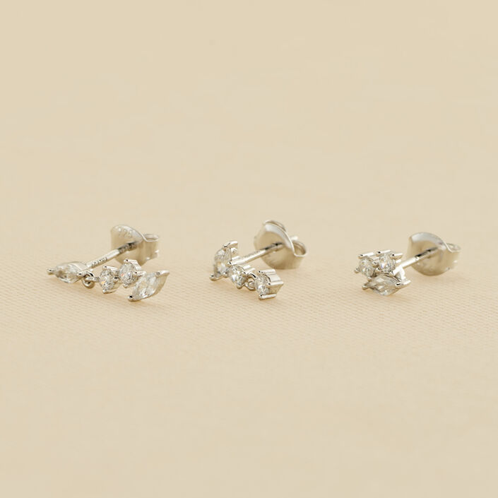 Piercing stud AMAS - Crystal / Silver - All jewellery  | Agatha