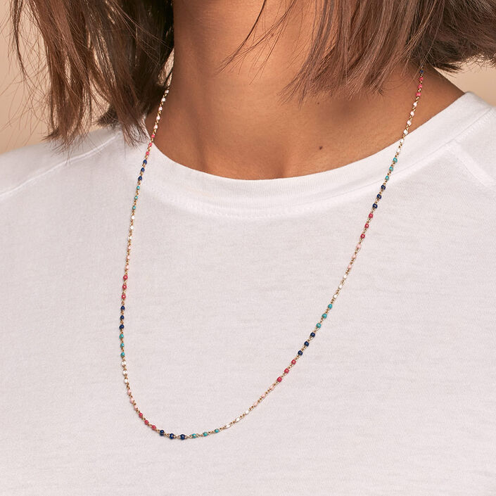Mid-length necklace SMARTY - Blue / Pink - All jewellery  | Agatha