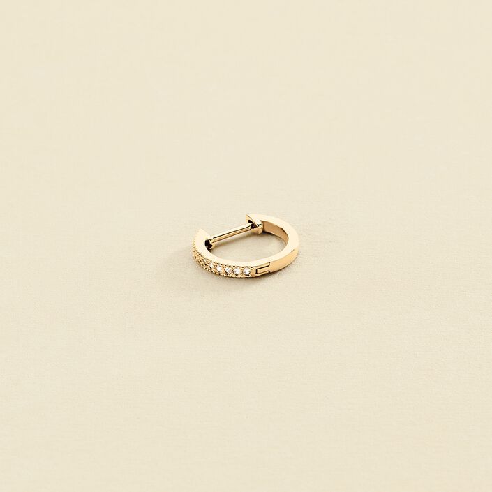 Hoop piercing CRIODIAM - Crystal / Gold - All jewellery  | Agatha