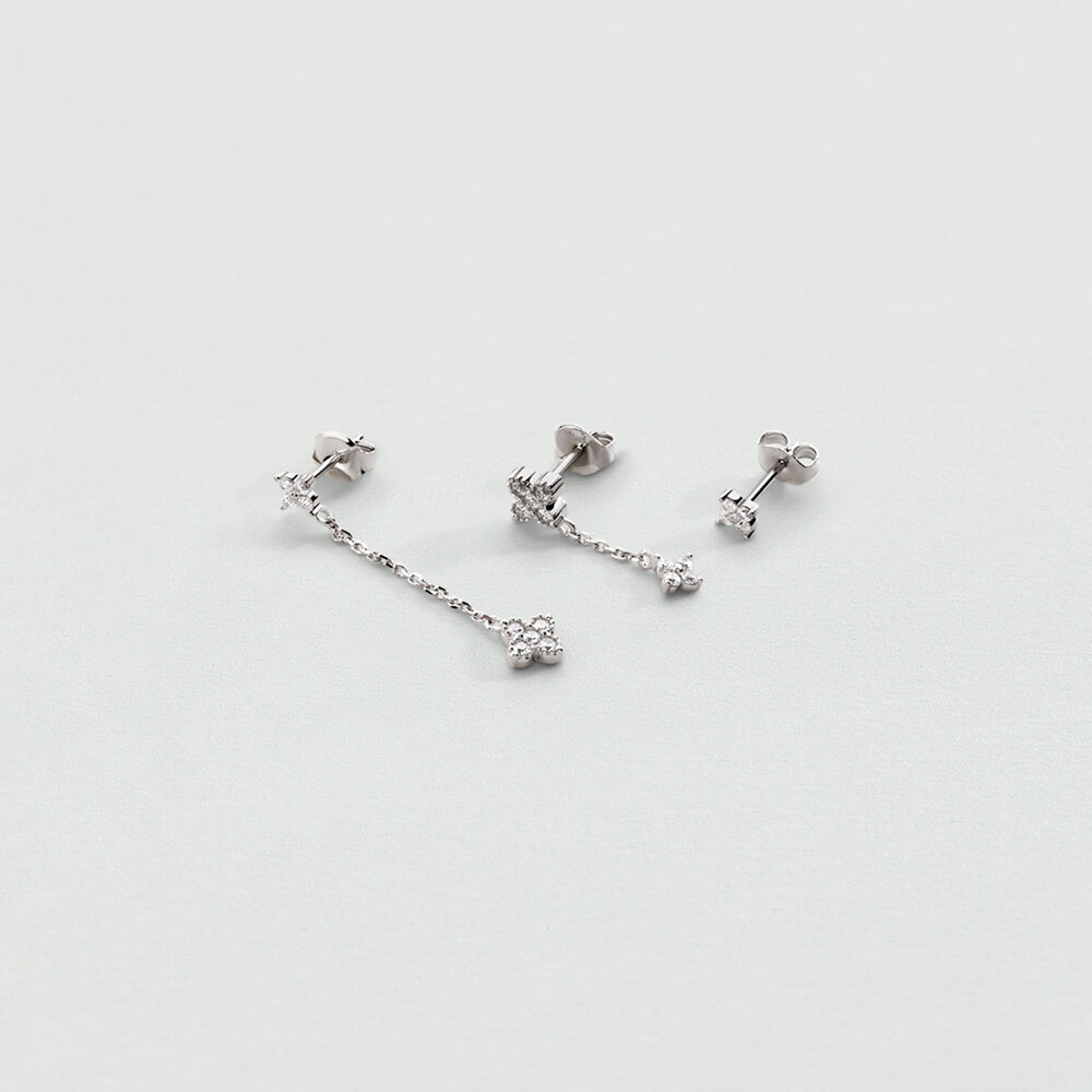 Stud earrings BELOVED MIX & MATCH - Crystal / Silver - Earrings  | Agatha