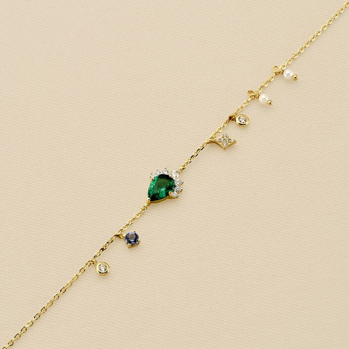 Link bracelet ASTRE - Green / Golden - All bracelets  | Agatha
