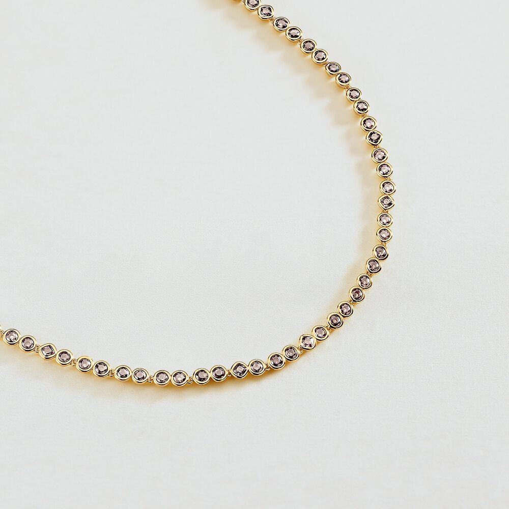 Long necklace ADAMAS - Grey / Gold - Jewellery  | Agatha