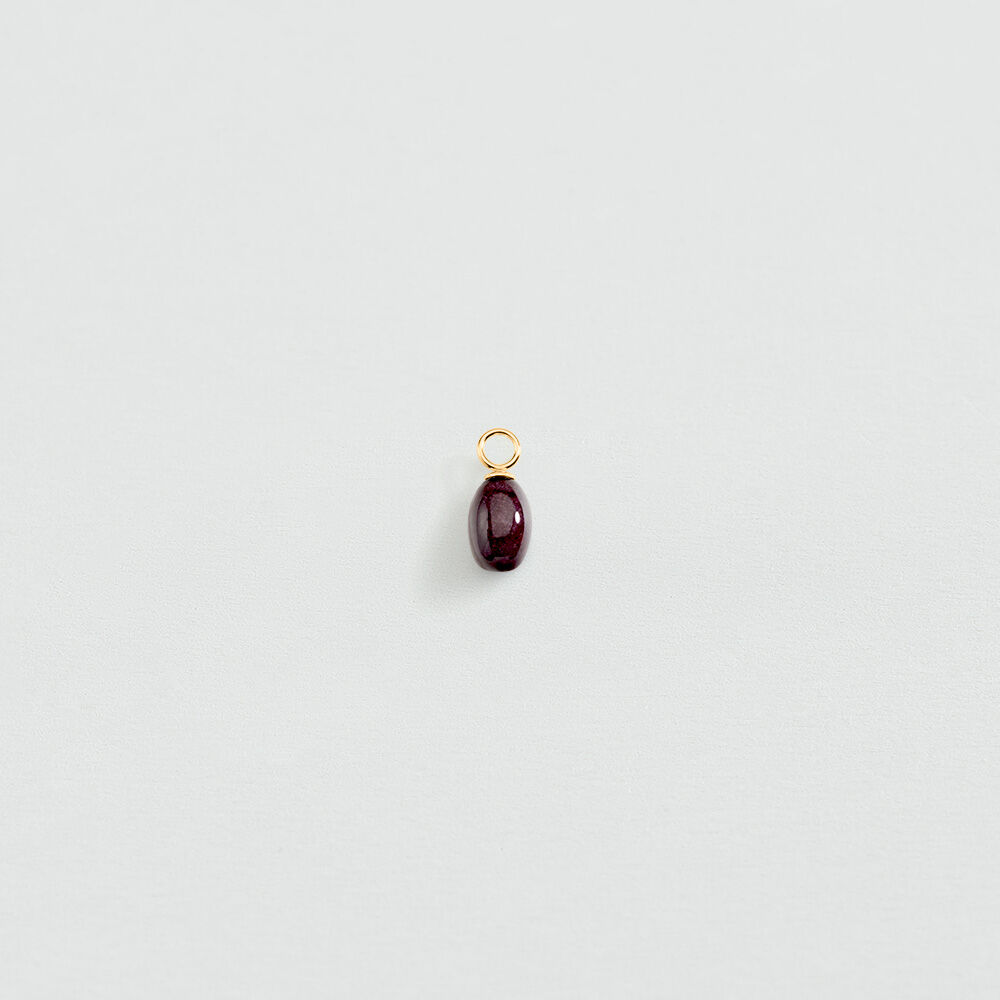 Pendant NATURAL STONE - Burgundy / Golden