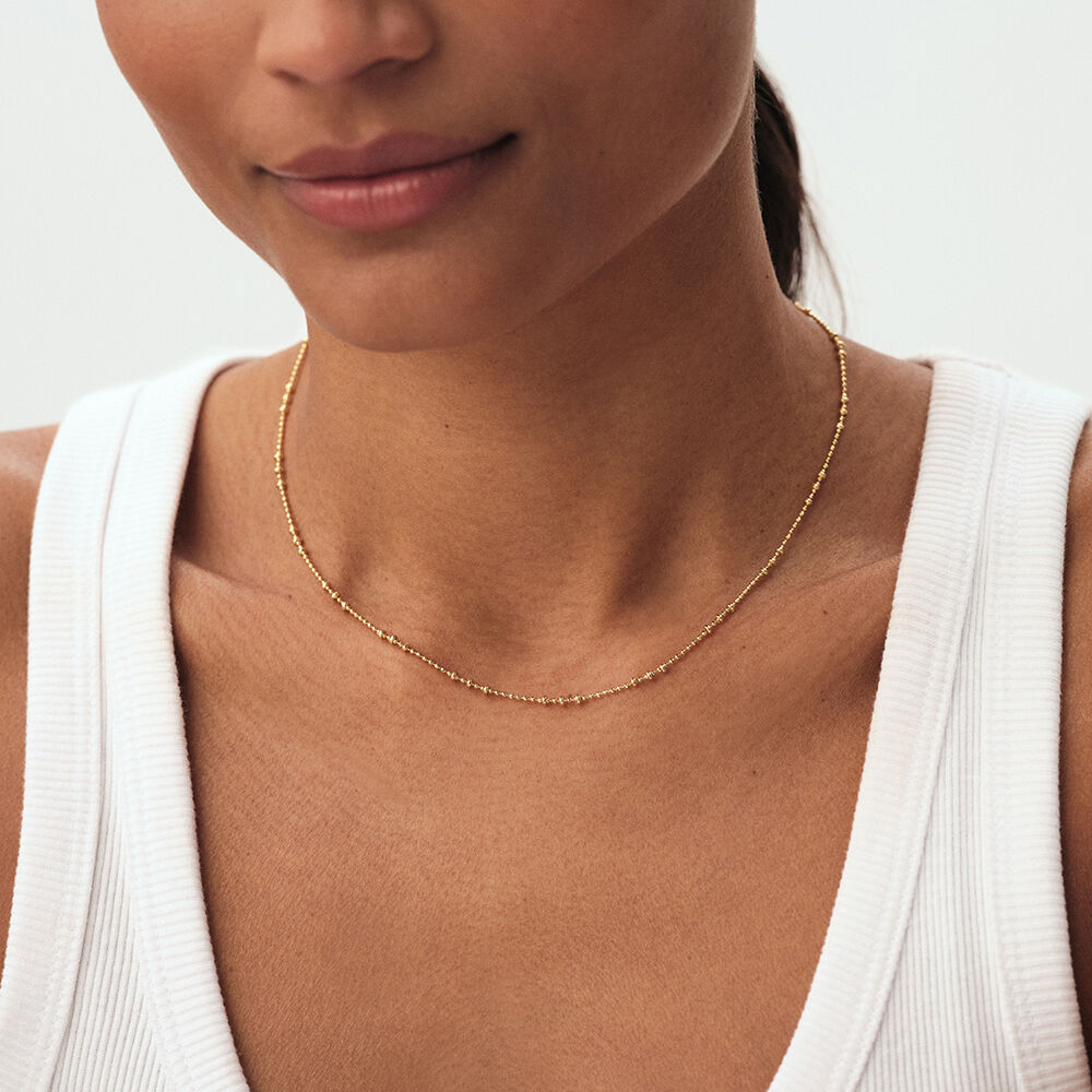Choker necklace CHAÎNE BOULE - Golden - Choker necklace  | Agatha