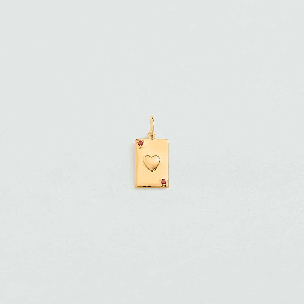 Pendant CARD - Red / Gold