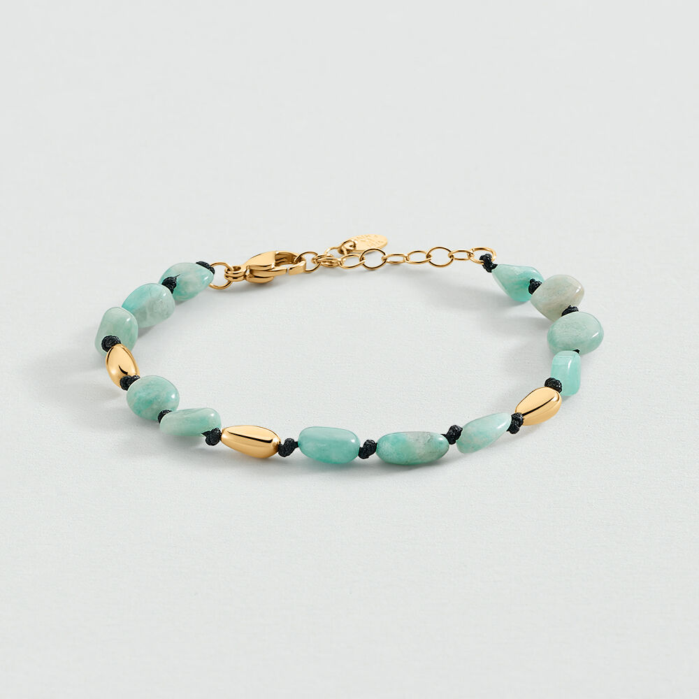 Link bracelet ODYSSEE - Turquoise / Gold - Bracelets  | Agatha
