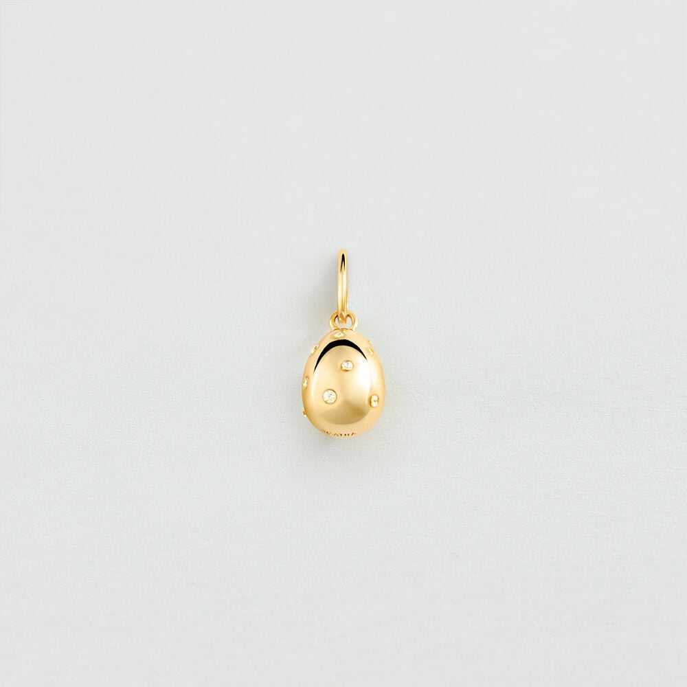 Pendant PAVE EGG - Crystal / Golden - Jewellery  | Agatha