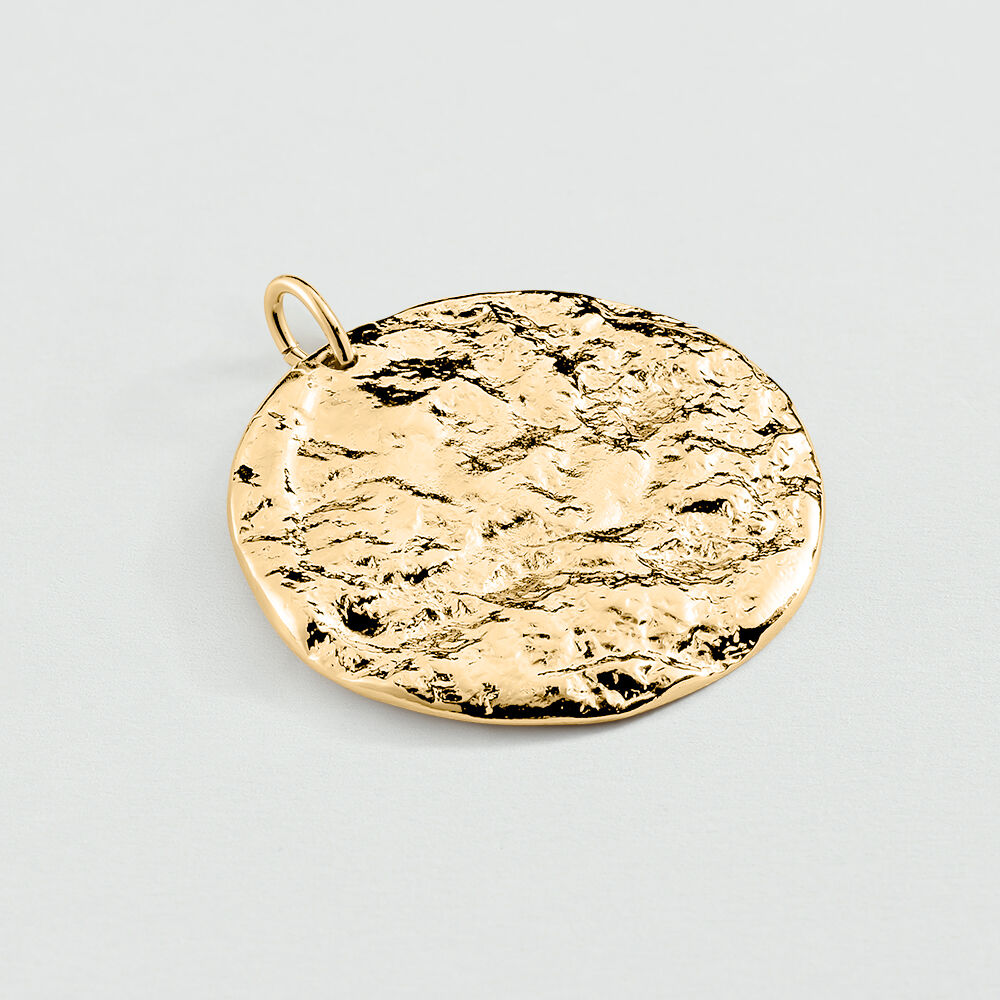 Pendant HAMMERED MEDAL - Golden - All Talismans  | Agatha