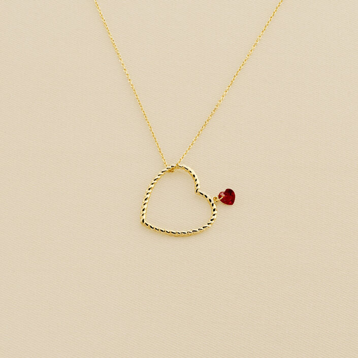Mid-length necklace BEGUIN - Red / Gold - All jewellery  | Agatha