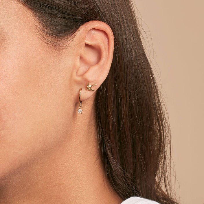 Hoop piercing CRIOSTAR - Crystal / Golden - All jewellery  | Agatha