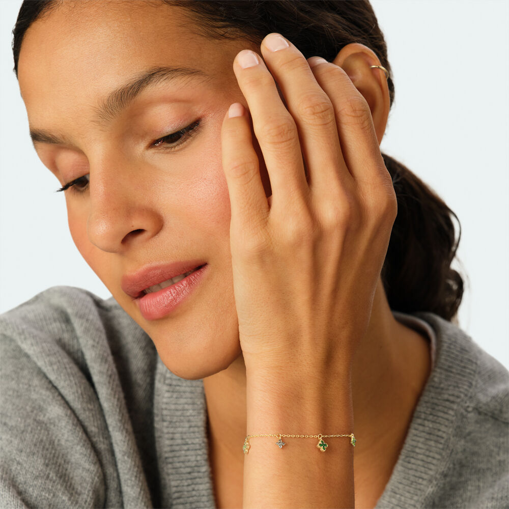 Link bracelet BELOVED - Green / Golden - Beloved  | Agatha