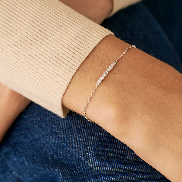 Link bracelet BARSHINE - Crystal / Silver - All bracelets  | Agatha