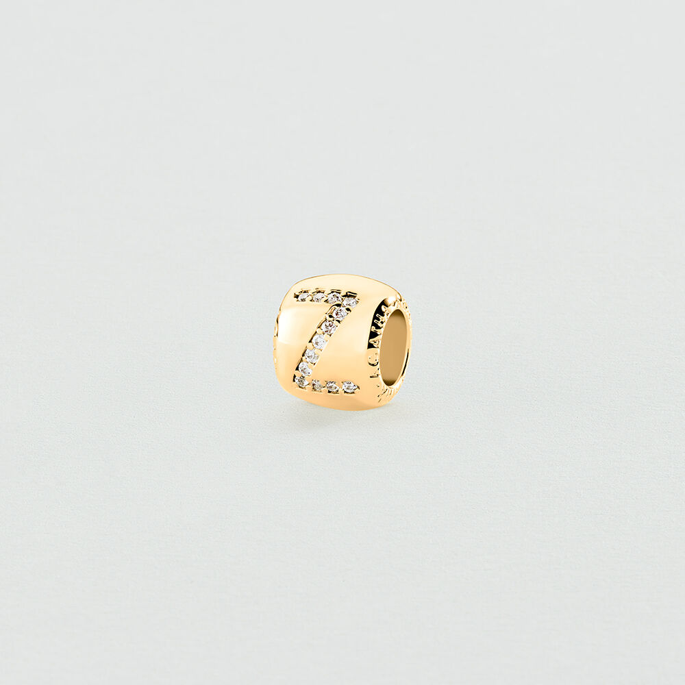 Pendant LUCKY LETTER Z - Crystal / Golden - Jewellery  | Agatha