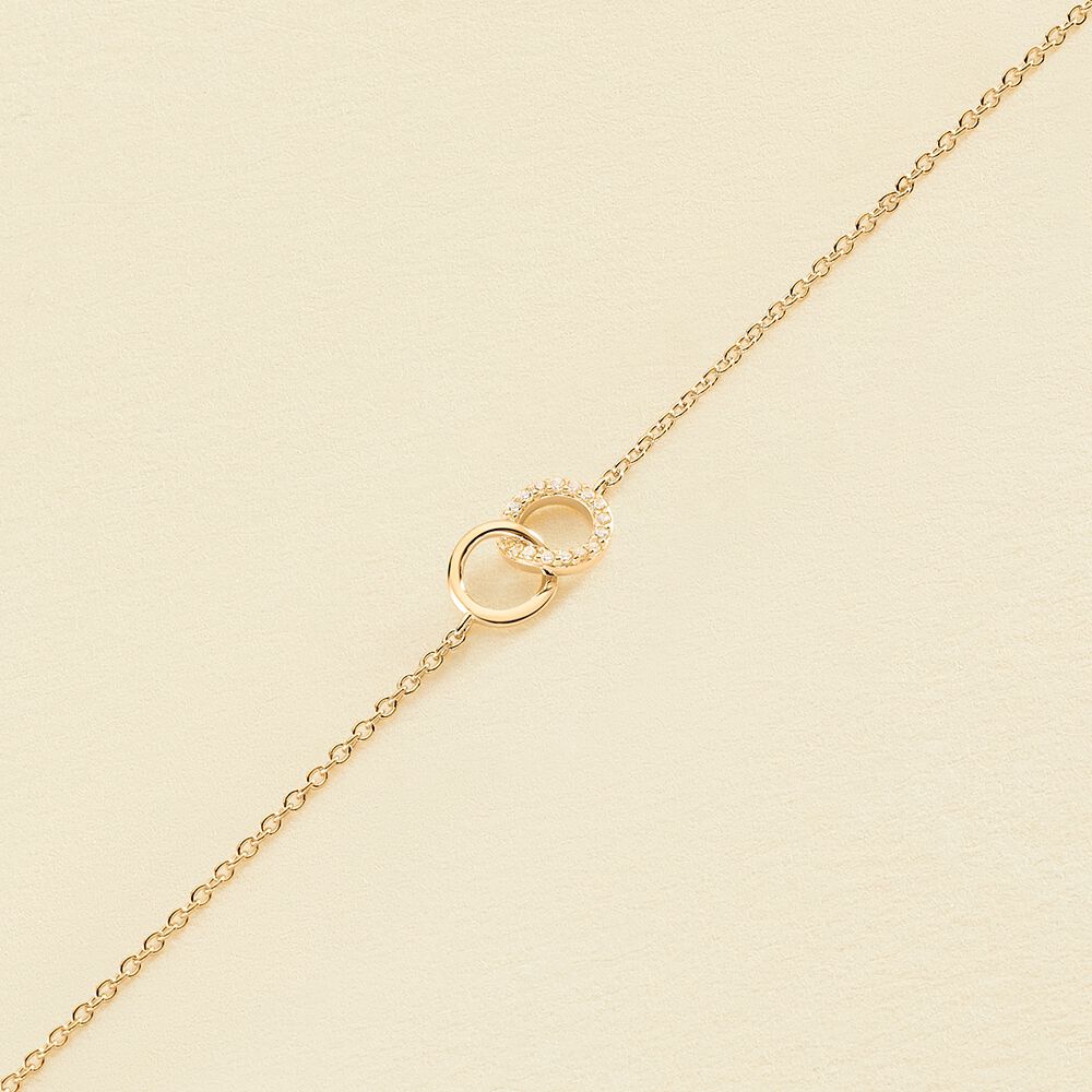 Link bracelet RONDOU - Crystal / Golden - 9:42  | Agatha
