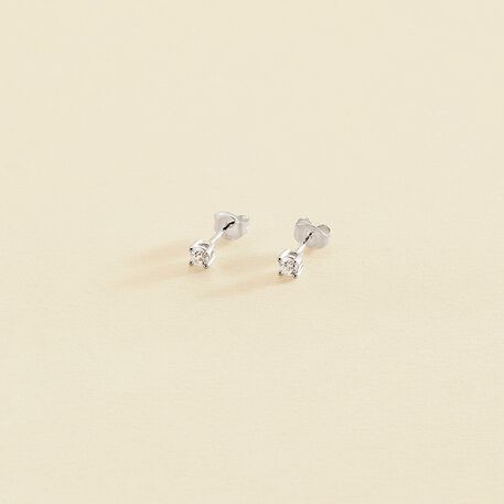 Stud earrings SOL - Crystal / Silver - All earings  | Agatha