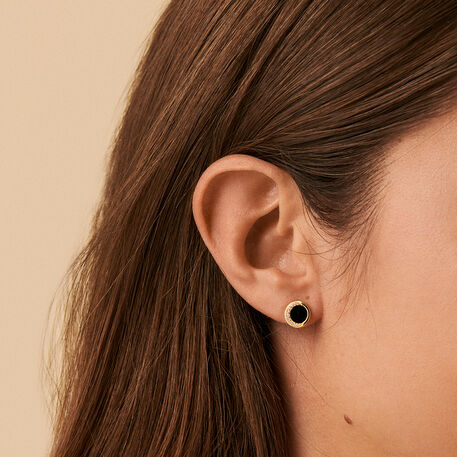 Stud earrings MOONONYX - Onyx - All earings  | Agatha