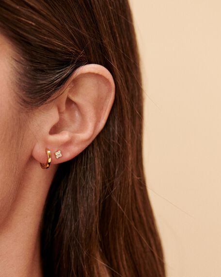 Piercing stud EAR1DAISY - Crystal / Golden - All jewellery  | Agatha
