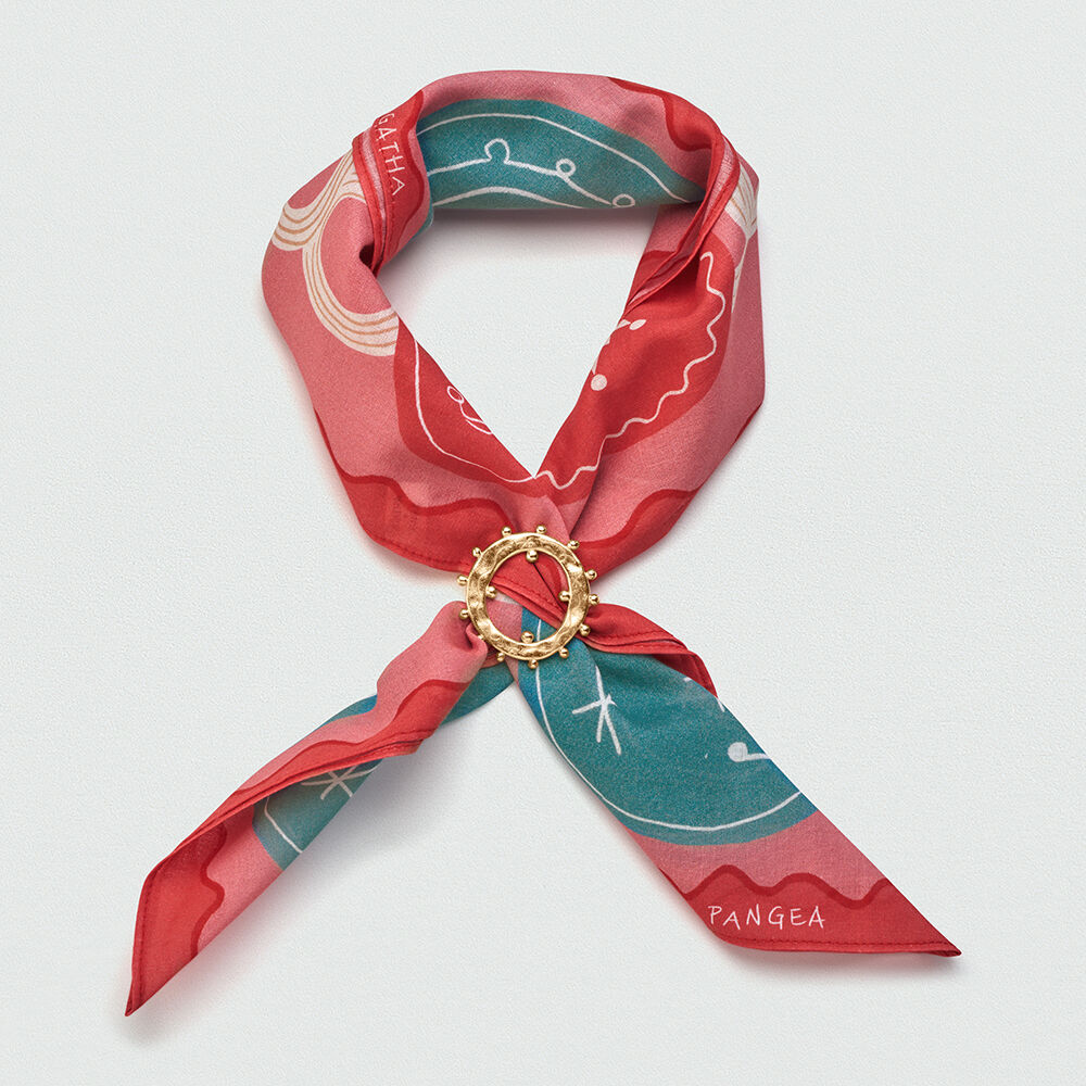 Scarf PANGEA - Pink / Blue - Accessories  | Agatha