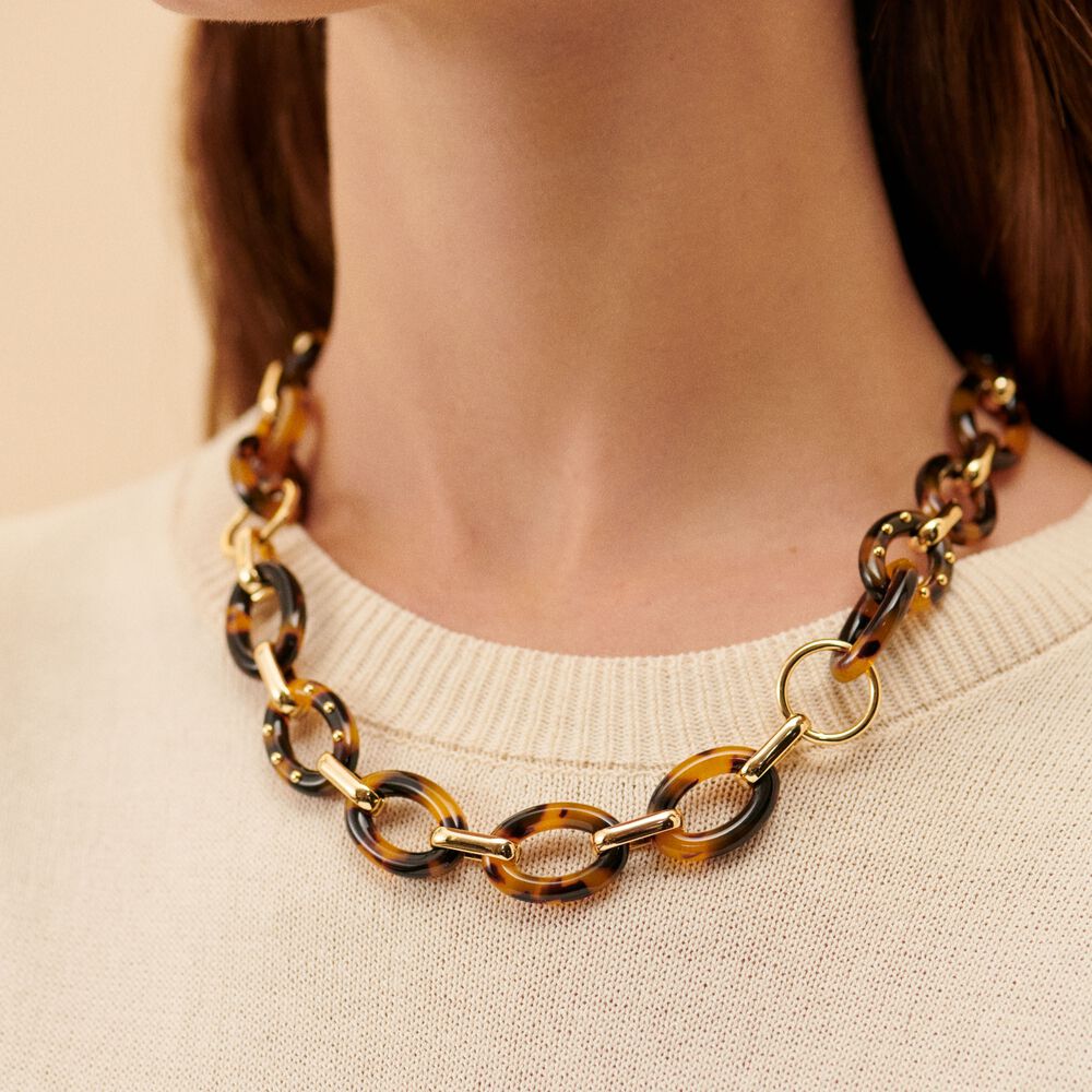 Mid-length necklace BOUCLE - Scale / Golden - All jewellery  | Agatha