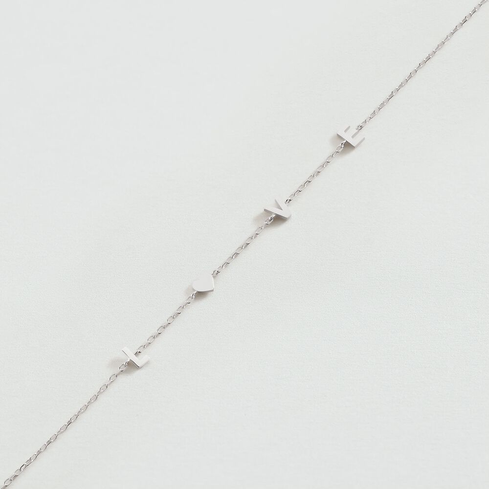 Link bracelet WITH LOVE - Silver - Bracelets  | Agatha