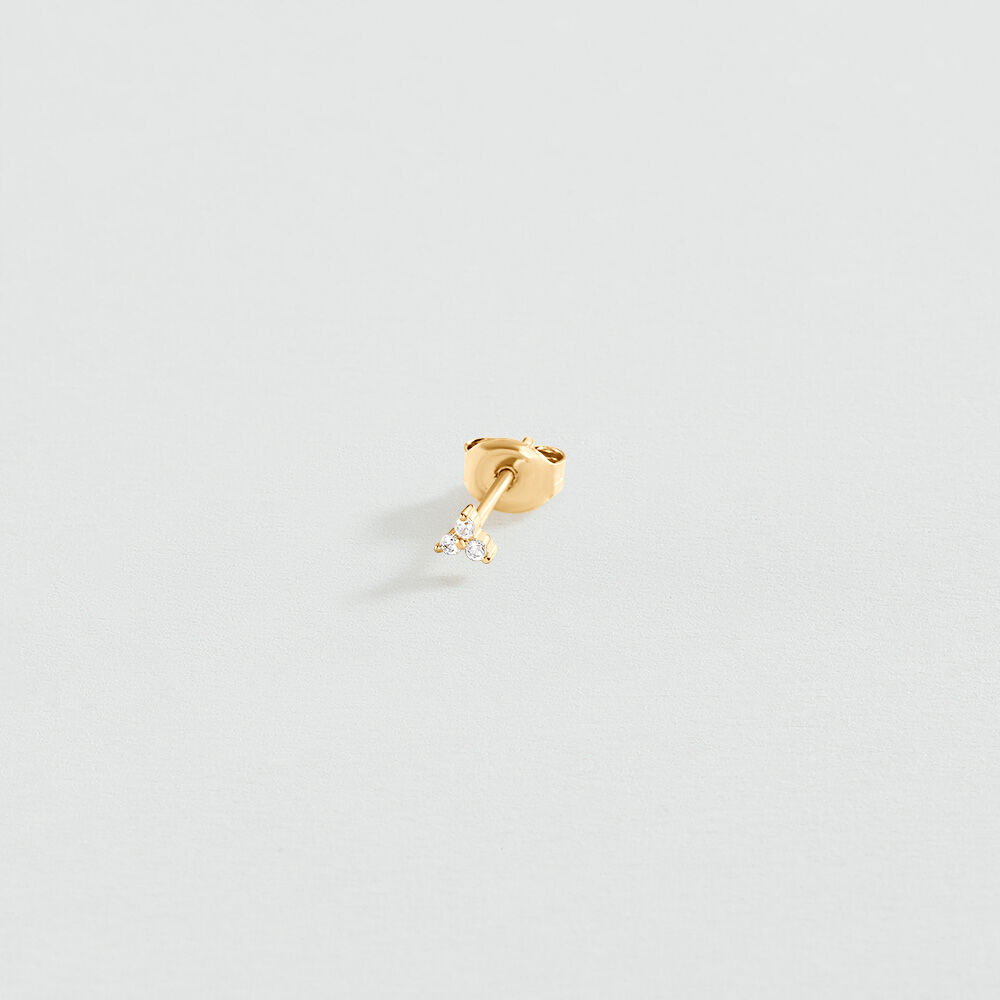 Single stud earring MIX & MATCH - Crystal / Golden
