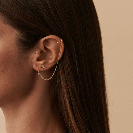 Ear cuff ROLLING - Golden - All jewellery  | Agatha
