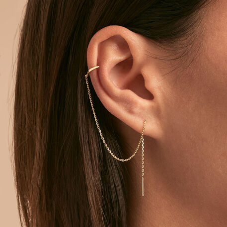 Ear cuff ROLLING - Golden - All jewellery  | Agatha