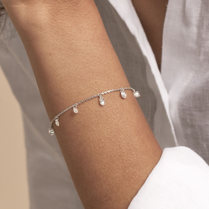 Link bracelet PETILLE - Crystal / Silver - All bracelets  | Agatha