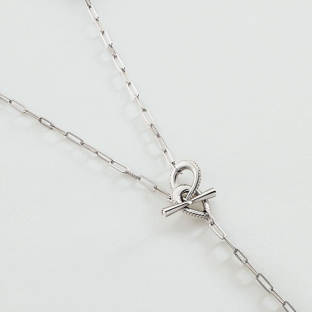 Long necklace GEMINI - Crystal / Silver - Long necklace  | Agatha