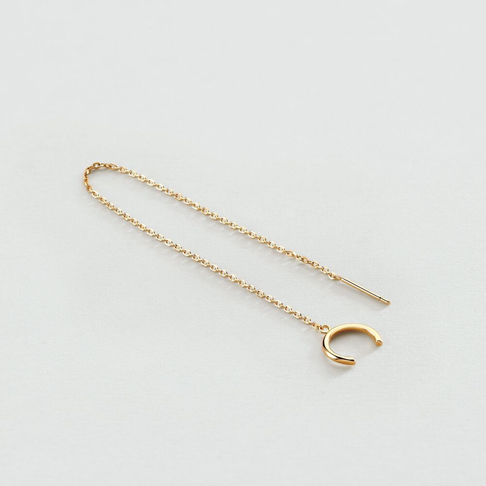 Ear cuff ROLLING - Golden - Ear cuff  | Agatha