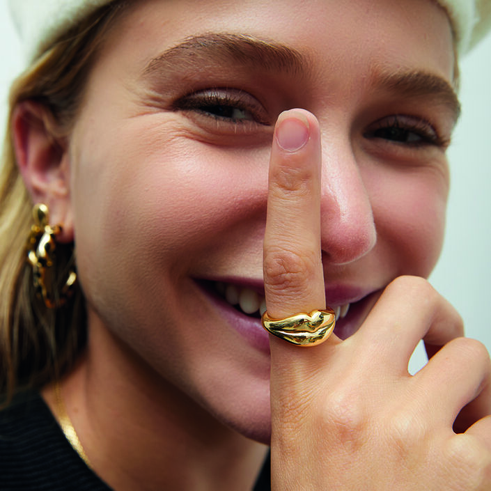Thin ring LEO - Golden - All jewellery  | Agatha