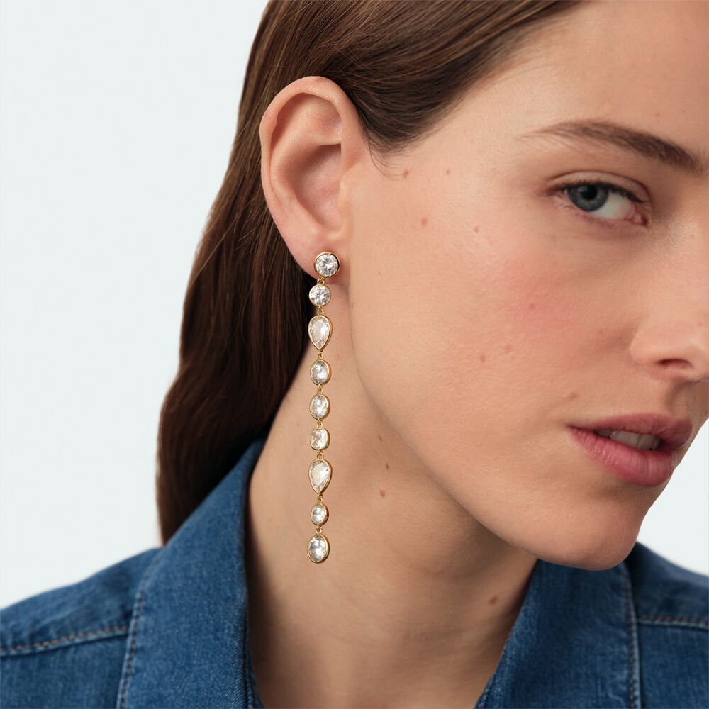 Clip earrings CANDY - Crystal / Golden - Clip earrings  | Agatha