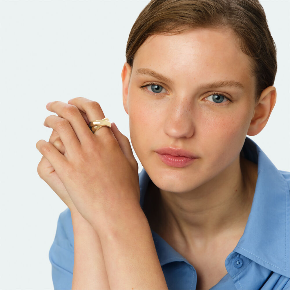 Large ring XOXO - Golden - Jewellery  | Agatha