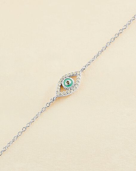 Link bracelet LUCKY EYE - Turquoise / Silver - All jewellery  | Agatha