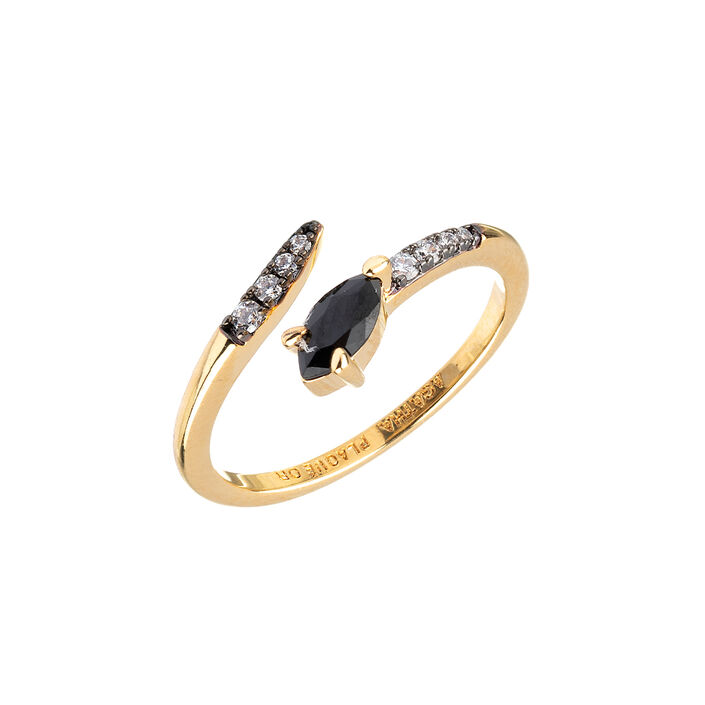 Thin ring SNAKY - Crystal / Gun - All jewellery  | Agatha