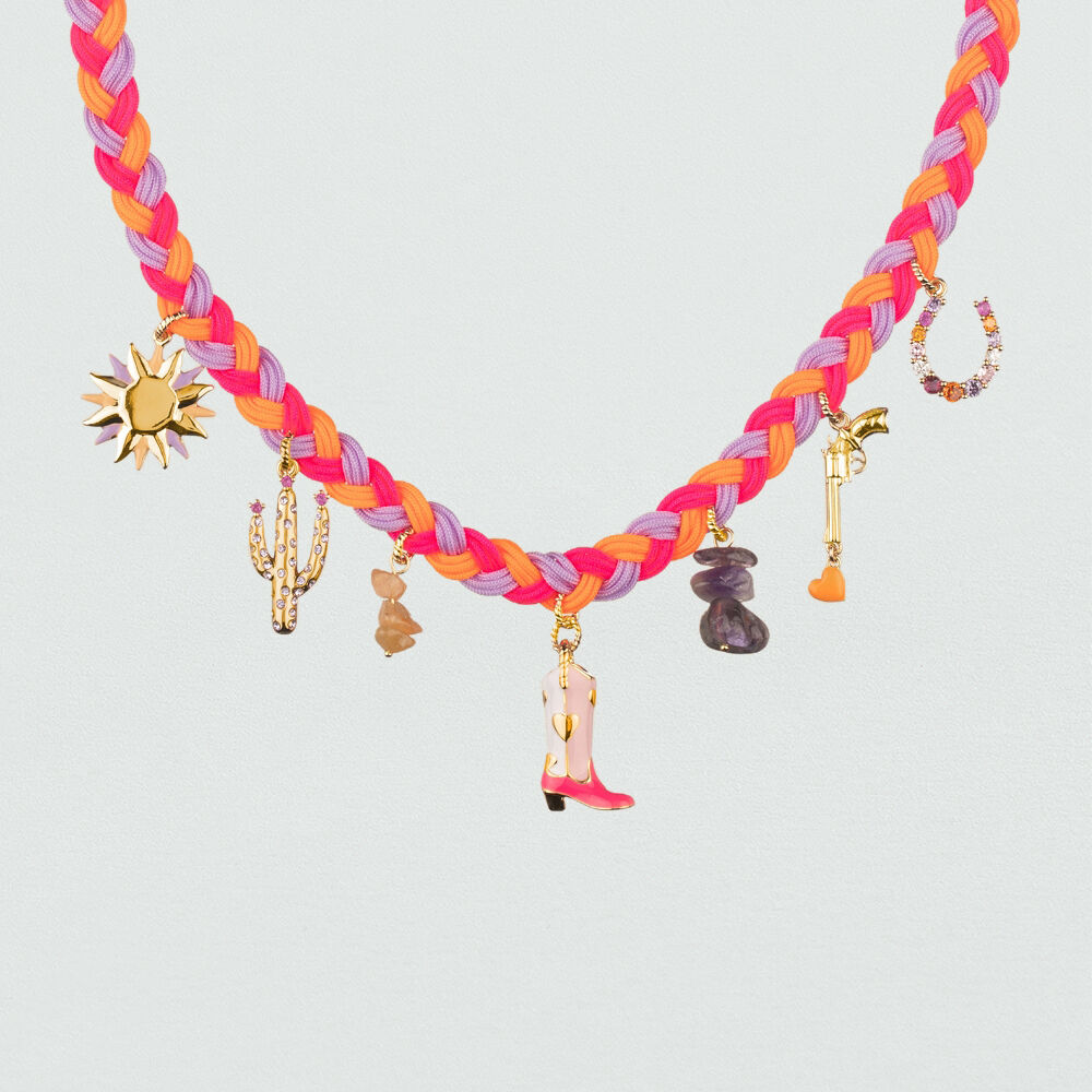 Choker necklace RODEO - Multicolor / Gold - Outlet  | Agatha