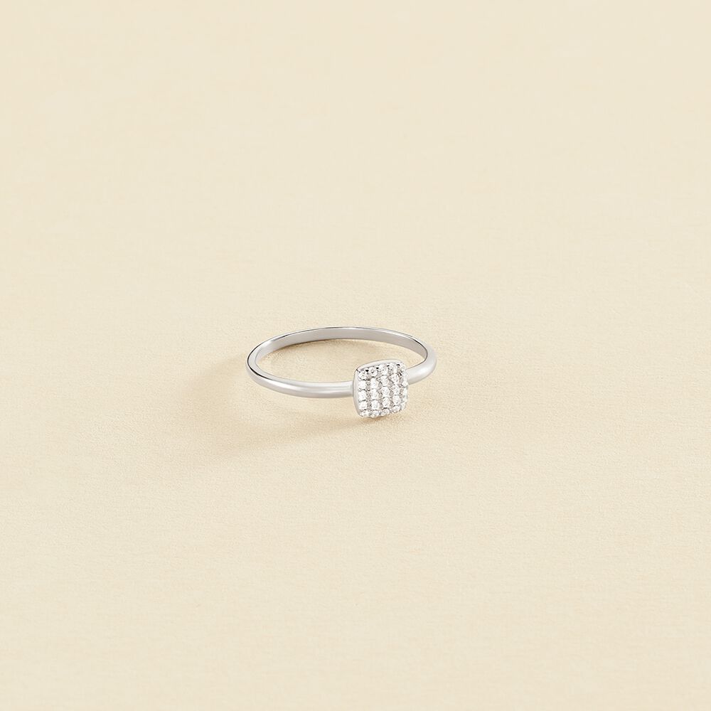 Thin ring GLORIA Crystal Silver 02220485 136 48 Agatha