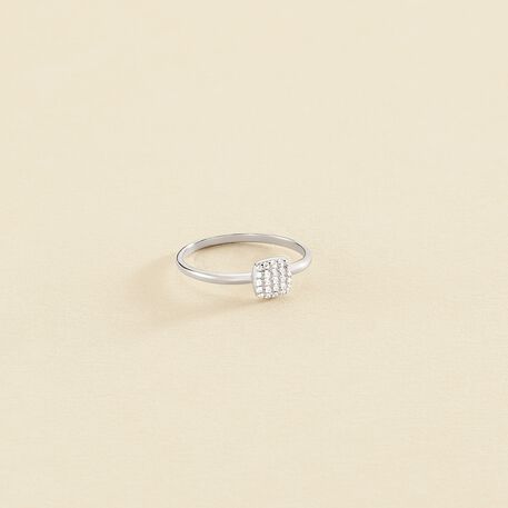 Thin ring GLORIA - Crystal / Silver - All jewellery  | Agatha