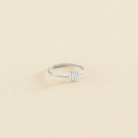 Thin ring GLORIA - Crystal / Silver - All jewellery  | Agatha