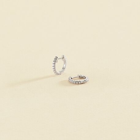 Hoops AUSTRAL - Crystal / Silver - 9:42  | Agatha