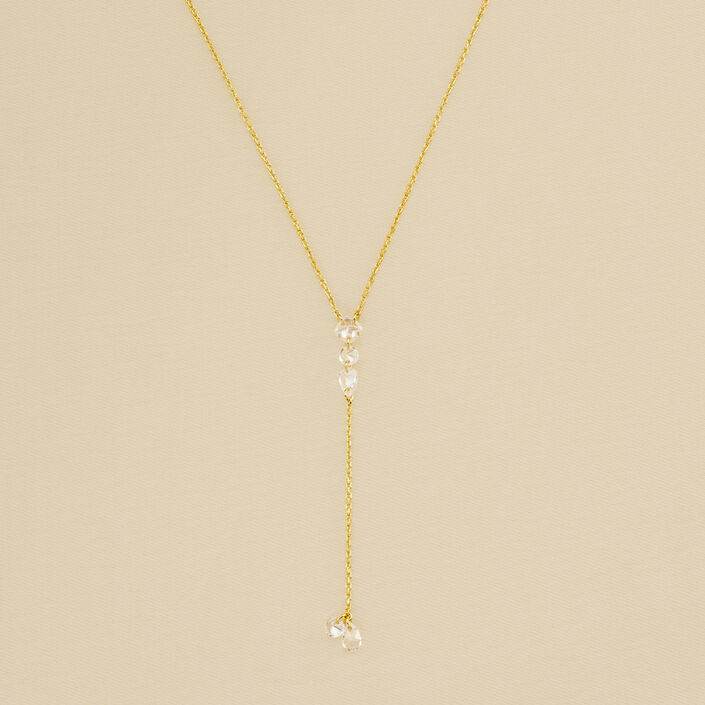 Mid-length necklace PETILLE - Crystal / Gold - All jewellery  | Agatha