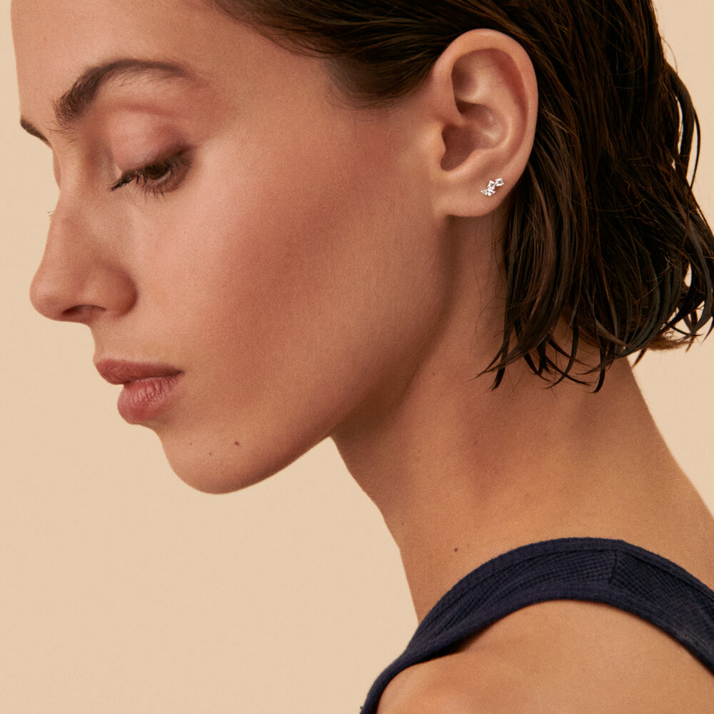 Piercing stud AMAS - Crystal / Silver - All jewellery  | Agatha
