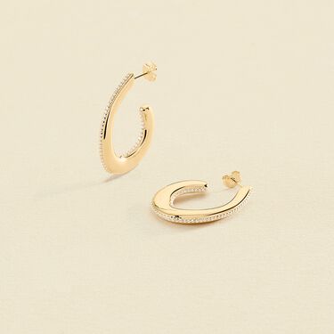 Hoops GEMINI - Crystal / Golden - All jewellery  | Agatha