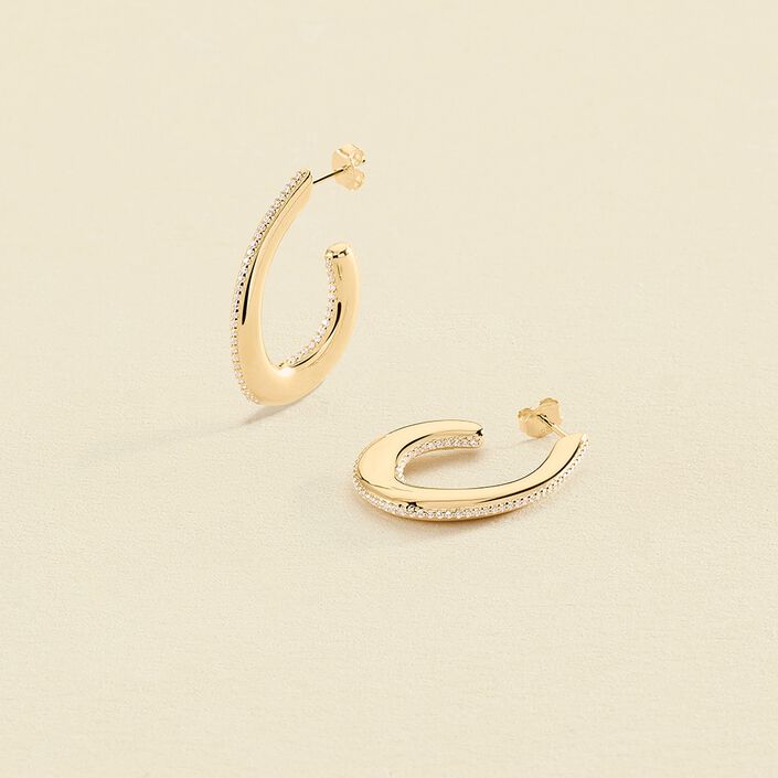 Hoops GEMINI - Crystal / Golden - All jewellery  | Agatha