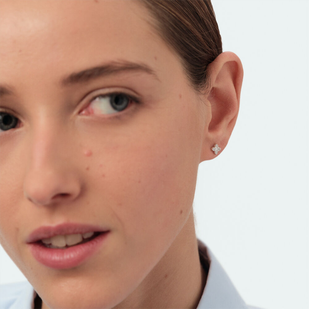 Stud earrings BELOVED - Crystal / Silver - Earrings  | Agatha