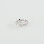 Thin ring ETREINTE - Crystal / Silver - All jewellery  | Agatha