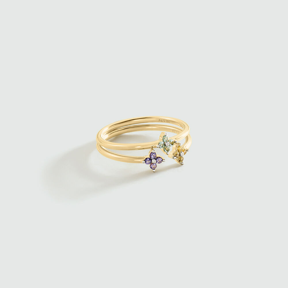 Thin ring BELOVED - Multicolor / Gold - Jewellery  | Agatha